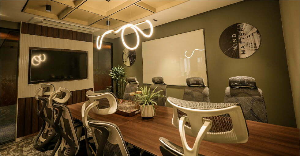 coworking spaces interior lighting and conference room